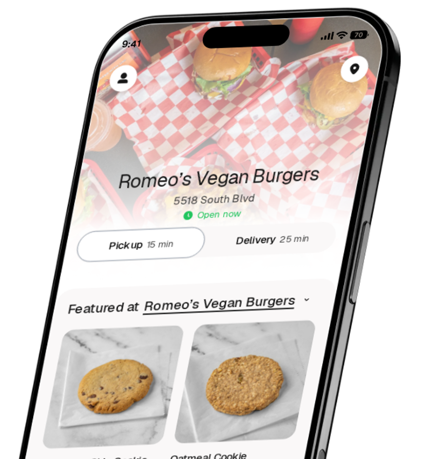 Romeo’s Vegan Burgers app preview